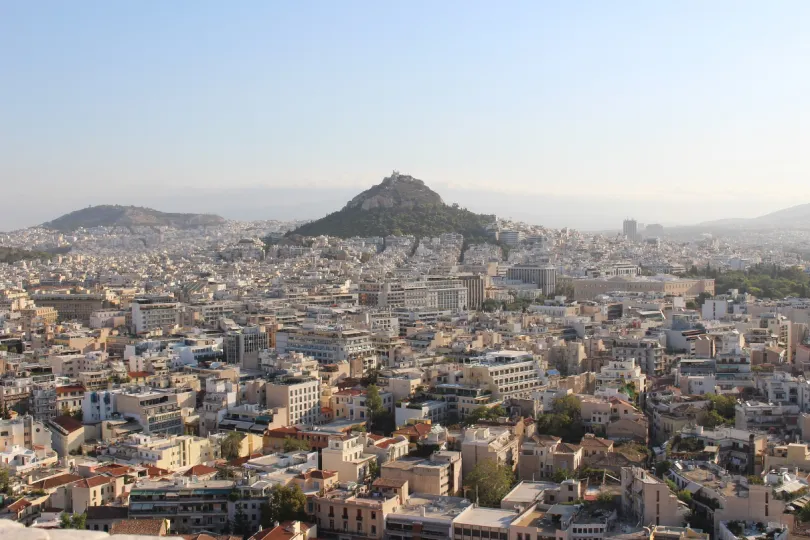 Uitzicht Athene Griekenland
