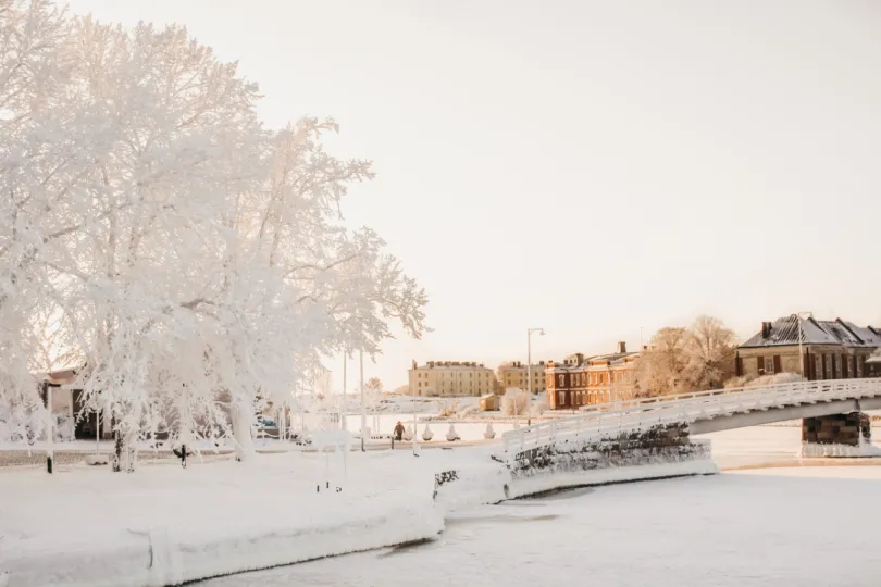 Finland Helsinki in de sneeuw