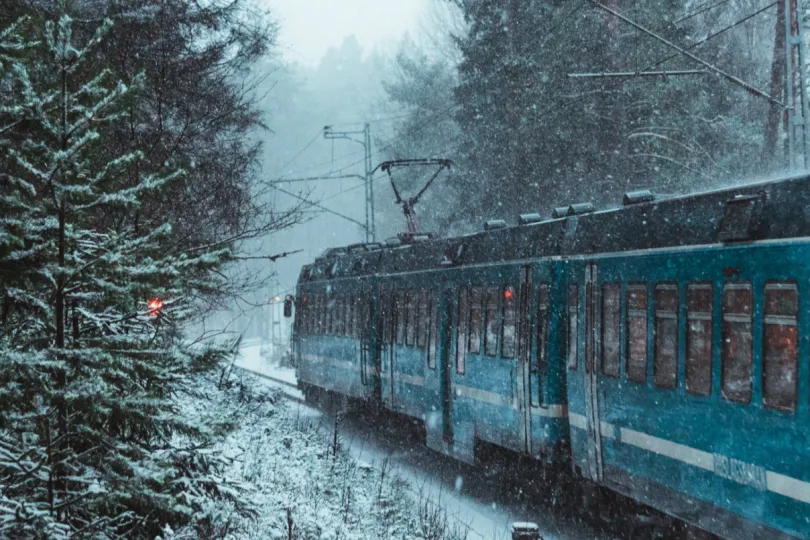 Trein winter Zweden