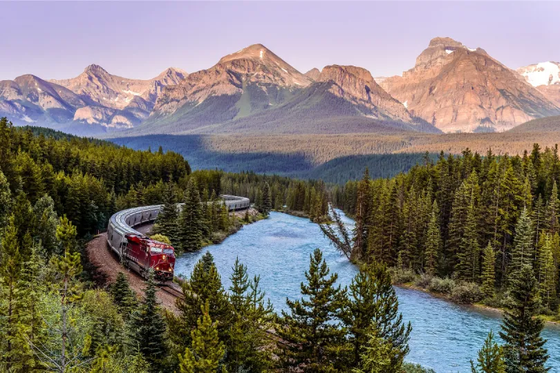 Trein door de Alpen