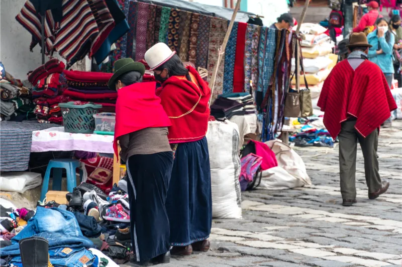 Een lokale markt in Ecuaodor