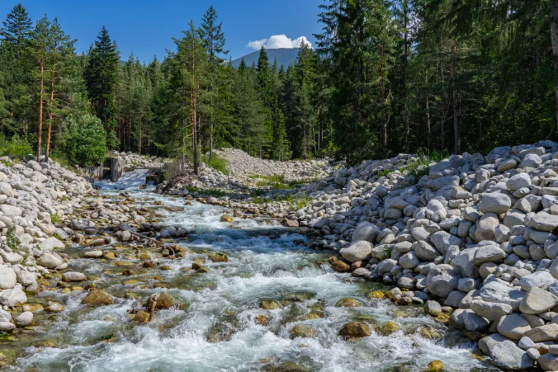 Riviertje in de omgeving van Bansko, Bulgarije