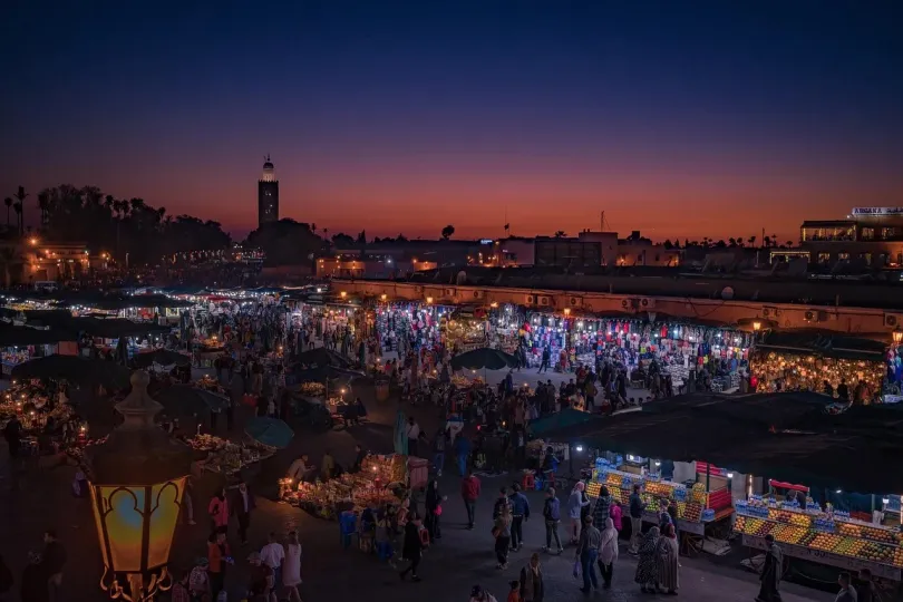 Markt in Marrakech by night