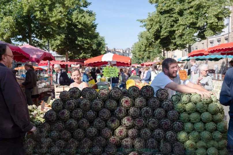 Frankrijk artisjokken op de markt.