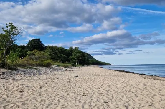 Stenhuvud Nationaal Park strand in Zweden