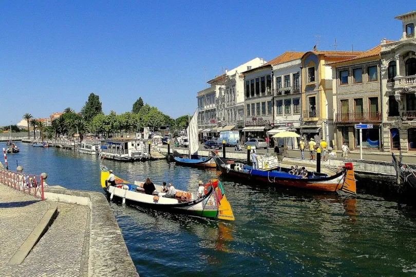 Gondels in Aveiro, Portugal. 