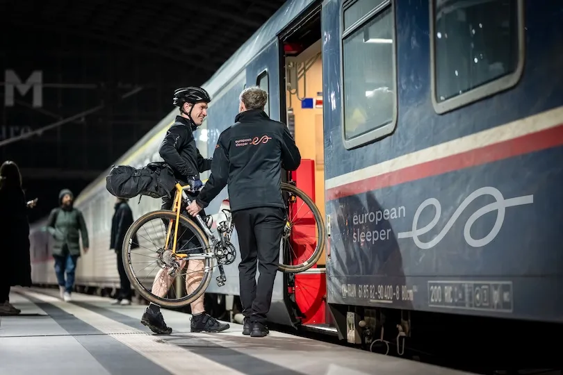 Met de fiets aan boord van de European Sleeper