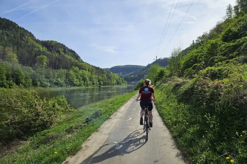 Nynke fietsen Duitsland - Tsjechië