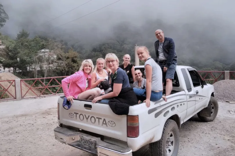 Rondreis Guatemala reiservaring families in jeep