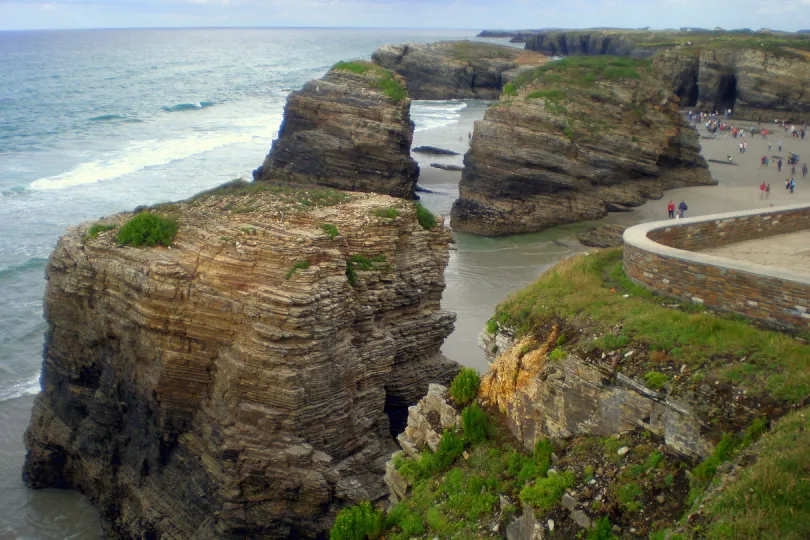 Playa de las catedrales Ribadeo Spanje.