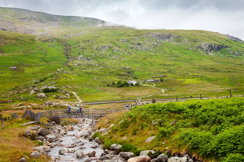 Landschap van het Snowdonia park in Wales.