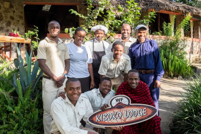Kiboko Lodge team voor de lodges in Tanzania.