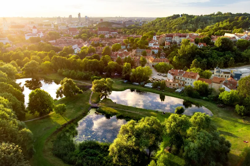 Overview van Vilnius, Litouwen.