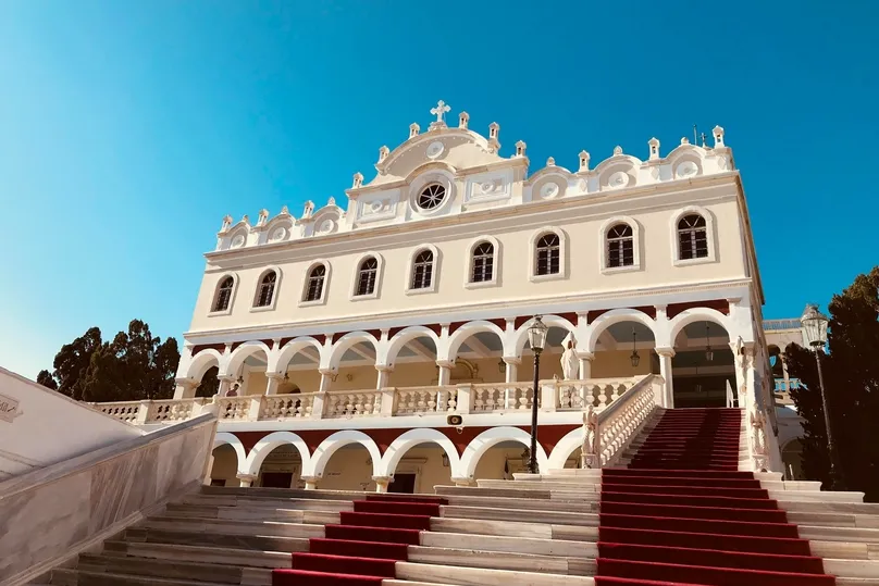 Kerk van Panagia op het eiland Tinos.