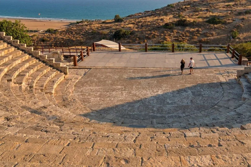 Uitzicht op het amfitheater van Kourion.
