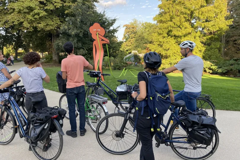 Fietsers in Nantes.