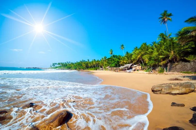 Mooiste stranden van Sri Lanka - strand Tangalle in Sri Lanka.