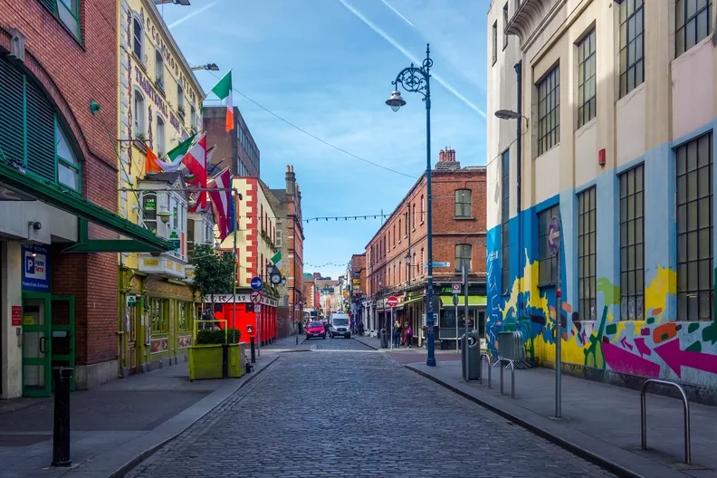 Winkelstraat in Dublin.