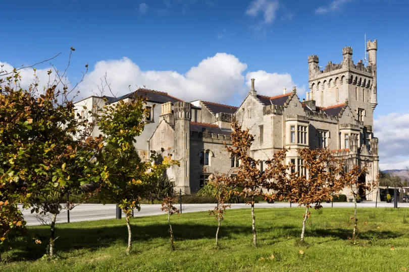 Het Lough Eske Castle Hotel in Ierland.