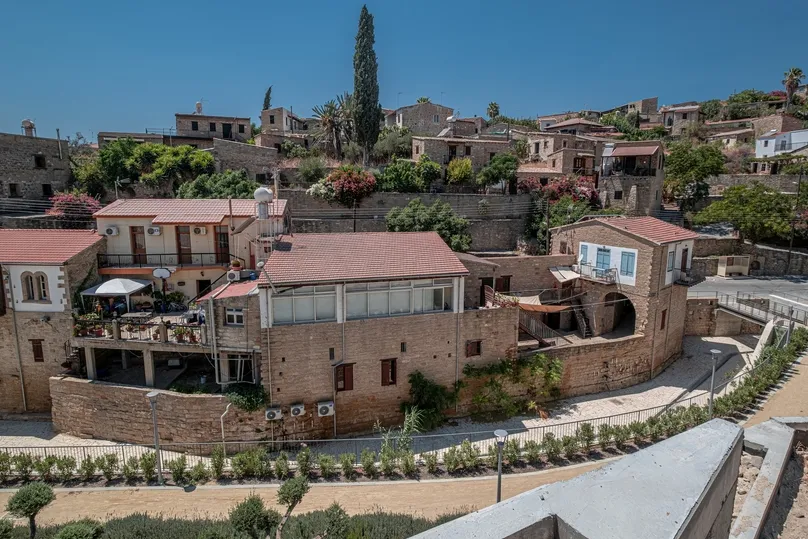 Uitzicht over het dorpje Tochni in Cyprus.