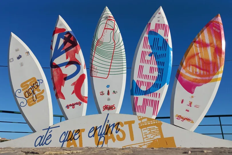 Surfborden in Sagres - Portugal.