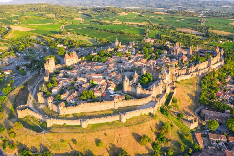 Oude stad Carcasonne in Frankrijk.