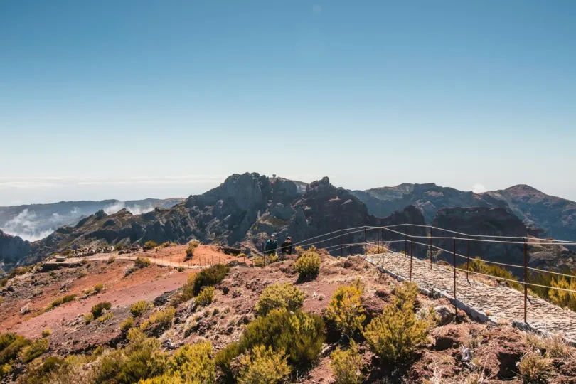 Uitzicht punt en top van de berg op Madeira. 