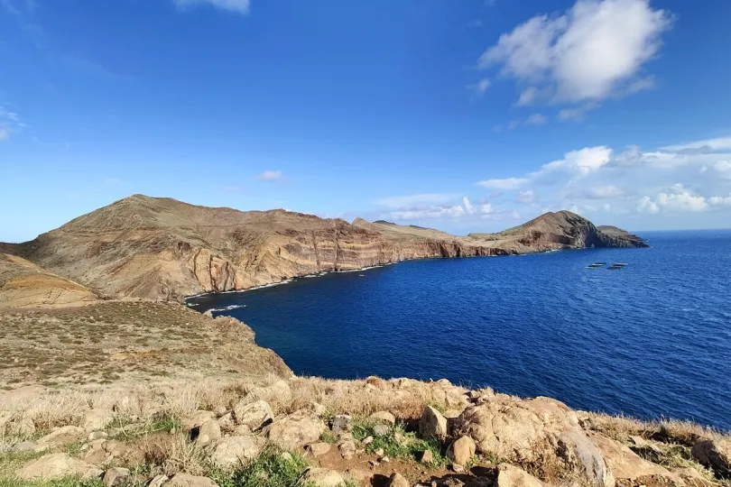 Uitzicht op schiereiland Sao Lourenco op Madeira. 