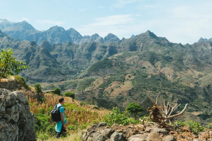 Uitzicht over de bergen van Santo Antao. 