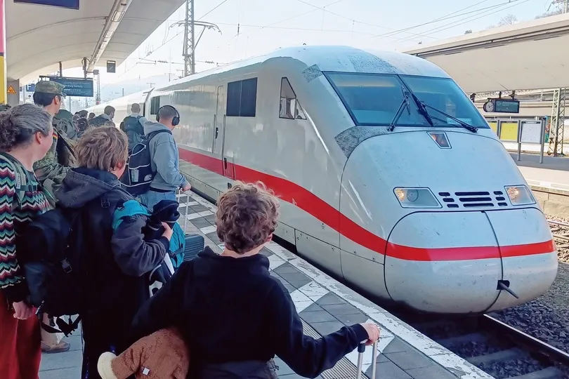 Trein in Düsseldorf.