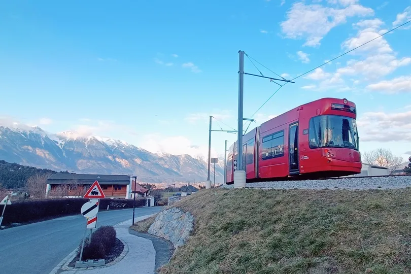 Tram in Innsbruck.