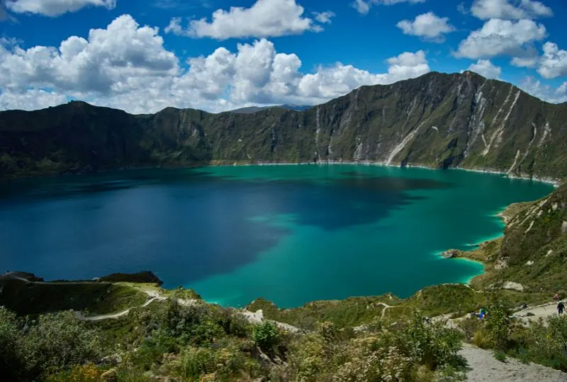 Quilotoa Lagune in Ecuador.