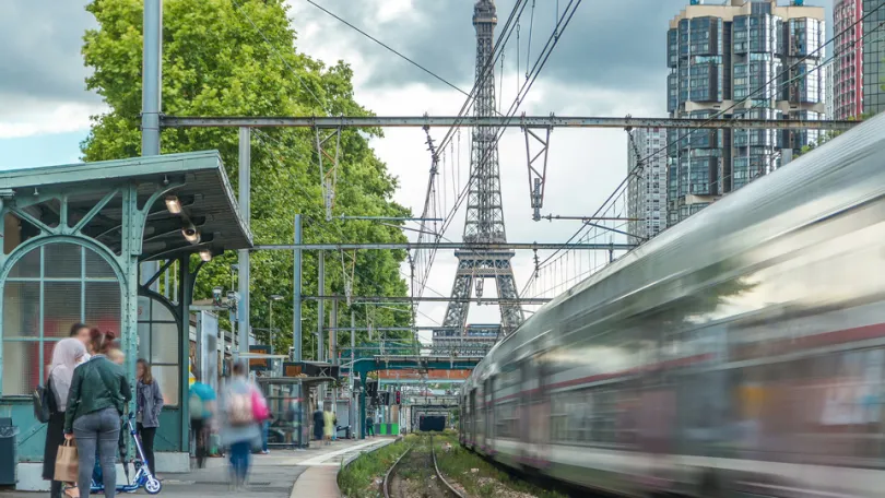 Frankrijk Parijs, met de trein. 