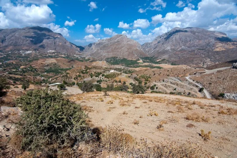 De Askifou vlakte op Kreta.