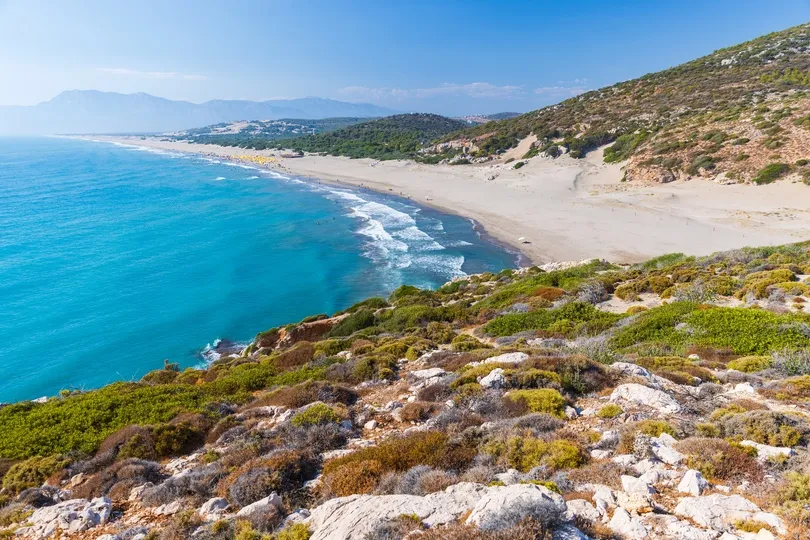 Het strand van Patara in Turkije.