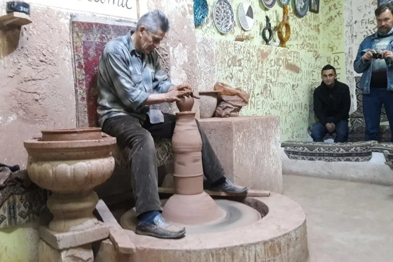 Pottenbakker in Cappadocië.