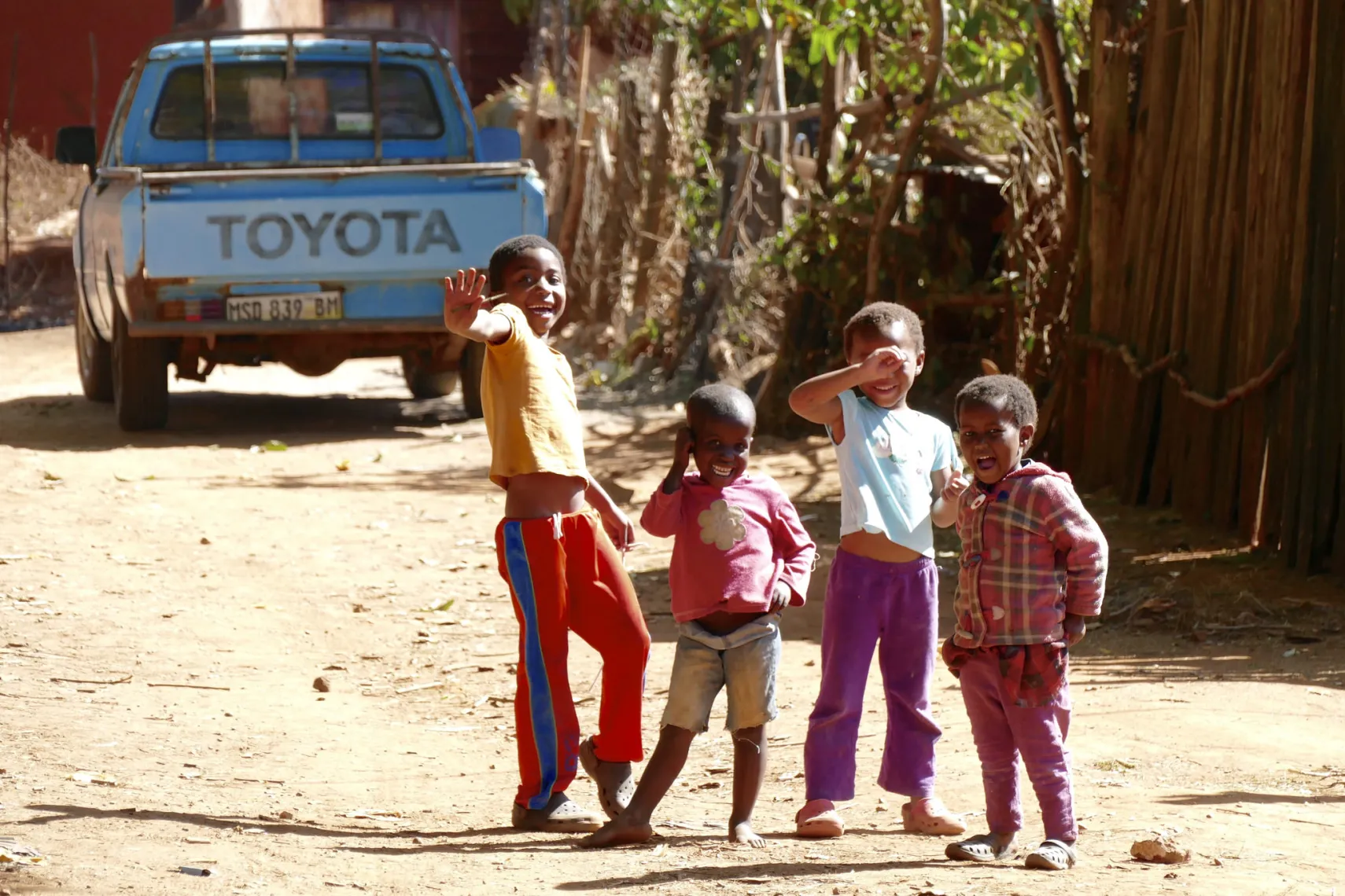 Zuid-Afrika lokale kinderen, Lobamba