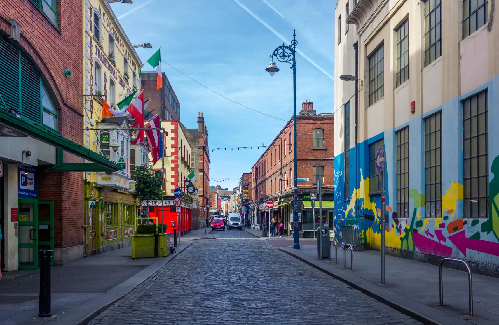 Ierland straat in Dublin.