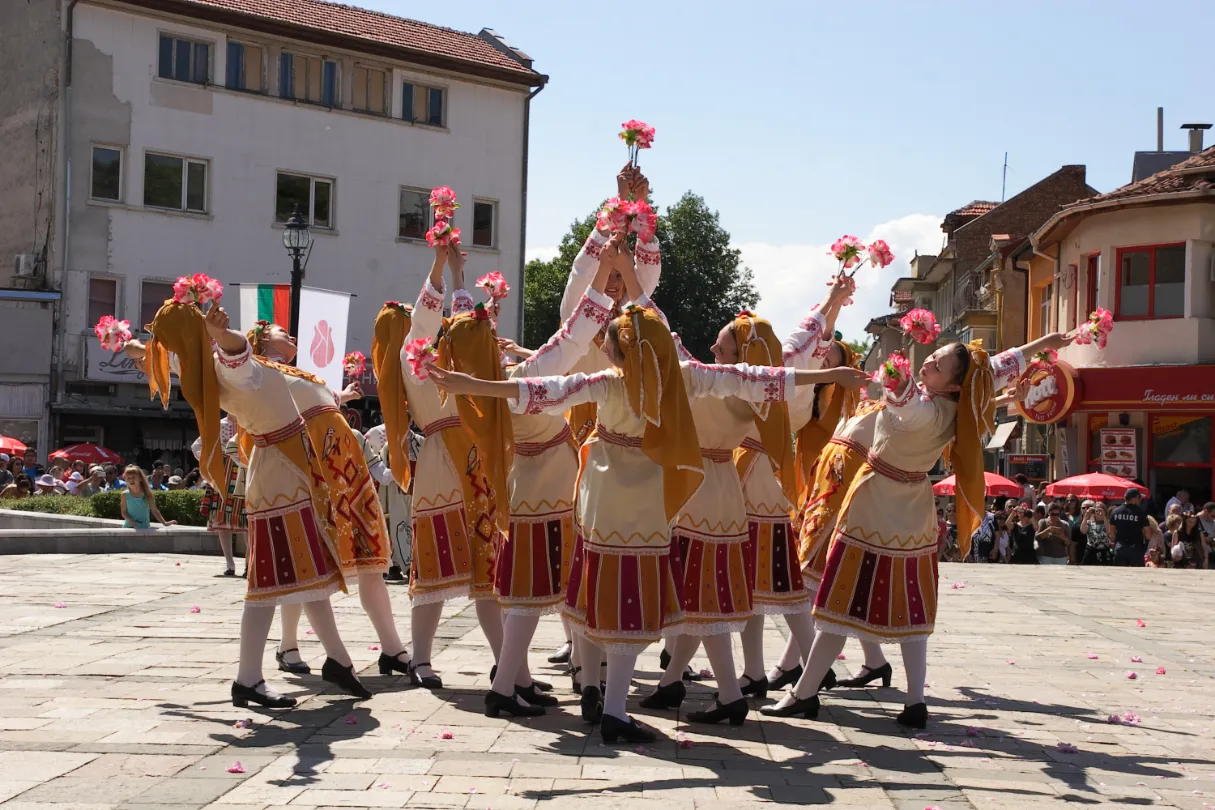 Rozenfestival dans - Bulgarije. 