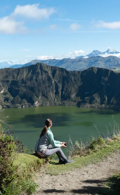 Quilotoa Loop Ecuador vrouw