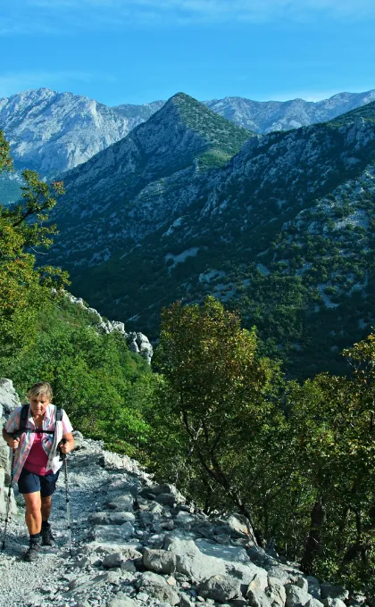 Kroatië Paklenica wandelaar