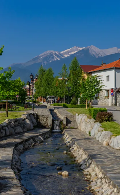 Stadje Bansko in Bulgarije