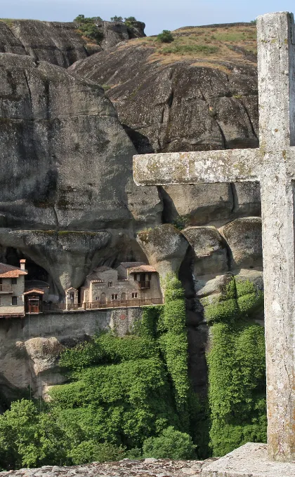 Uitzicht op het Meteora klooster 