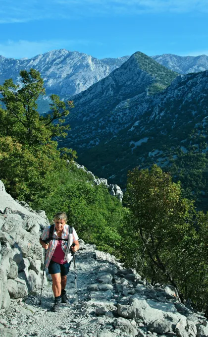 Kroatië Paklenica wandelaar.