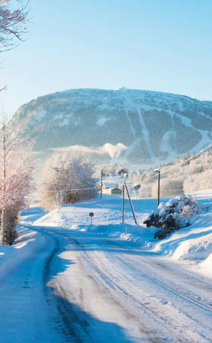 Voss in Noorwegen in de winter 