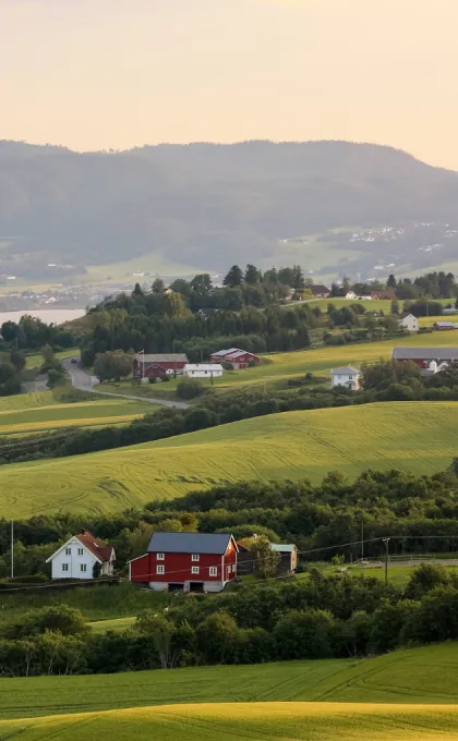 Uitzicht Trondheim Noorwegen.