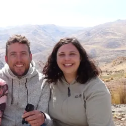 Reisexperts Indie en Guido in Peru. 