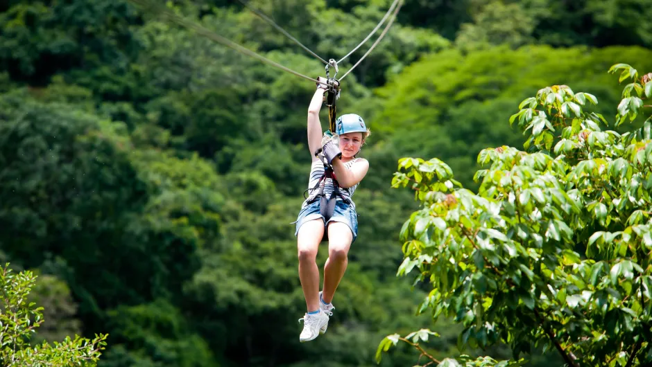 Rondreis Costa Rica met kinderen zipline