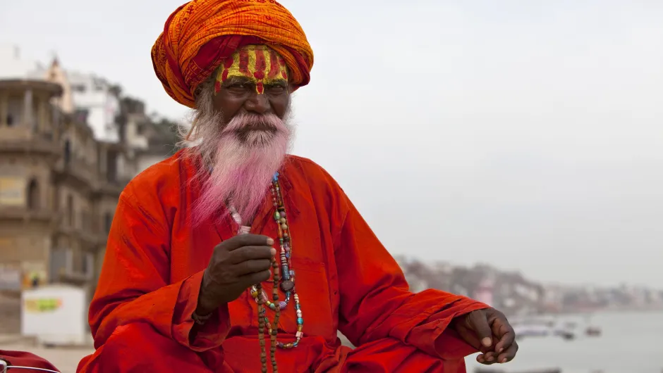 Veiligheid India lokale man Varanasi