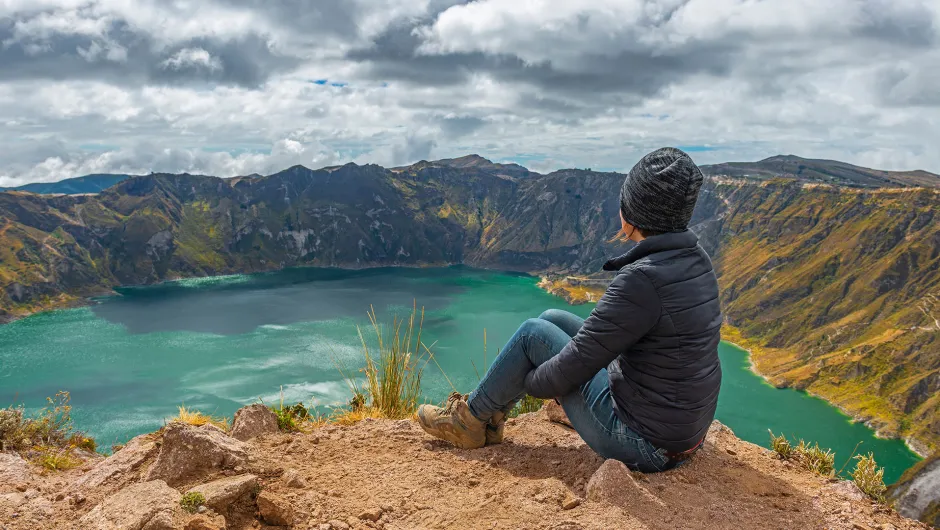 ecuador vrouw in landschap